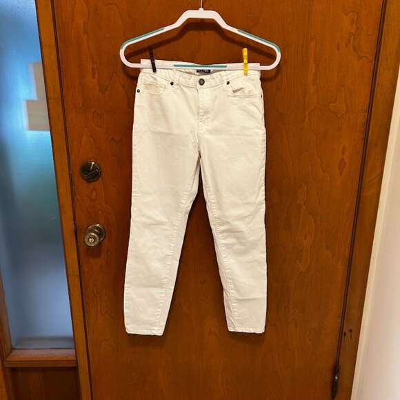 Buffalo David Bitton Jeans White Skinny Ankle Grazer Mid Rise Stretch 4/27 - Picture 1 of 6